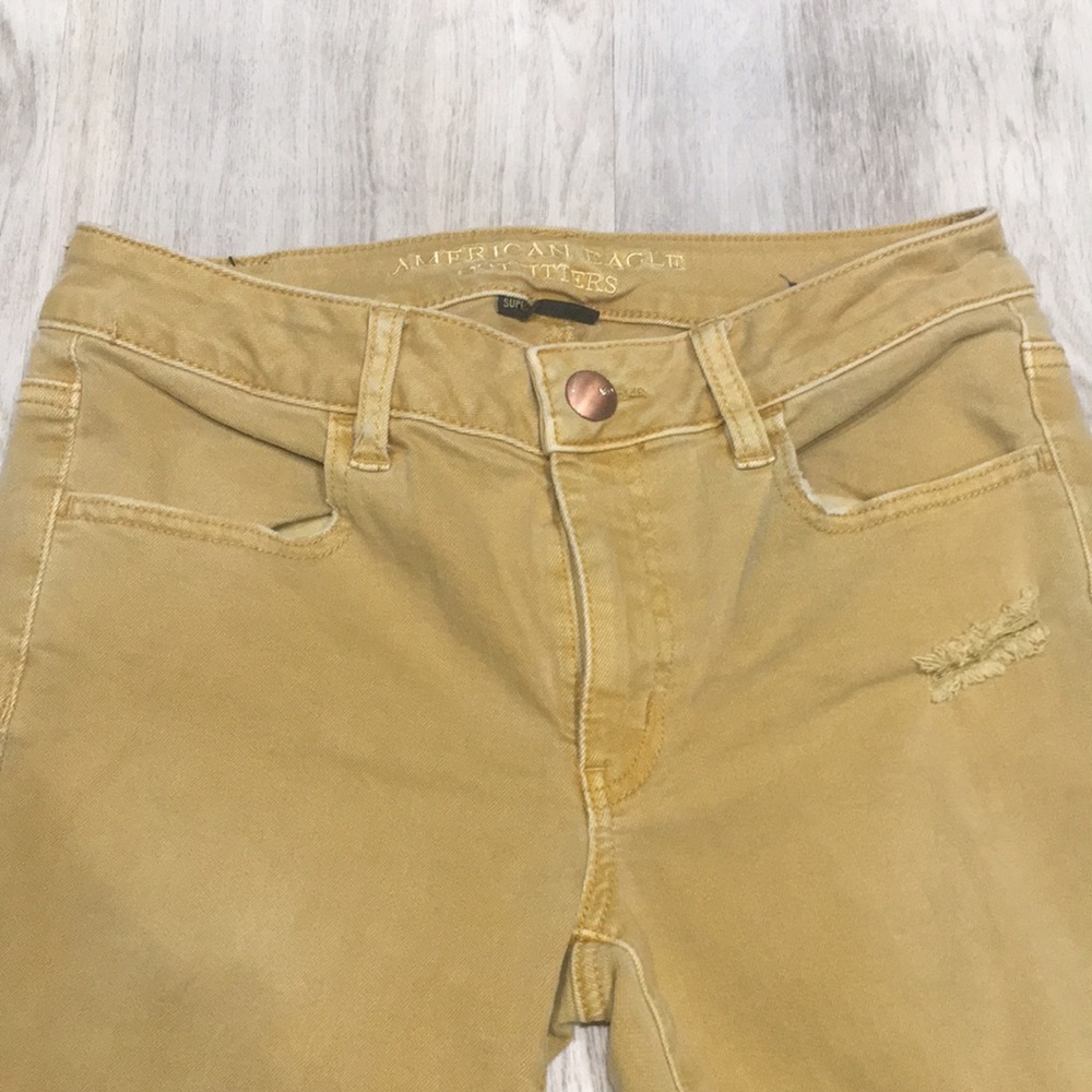 American Eagle Mustard Jegging Crop - Picture 2 of 10